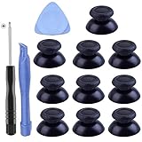 BronaGrand 5 Pairs Black Replacement Analog Stick Thumbsticks Thumb Stick Joystick with 3 Tools for Playstation 4 PS4 Controller (Black-TYPE2)