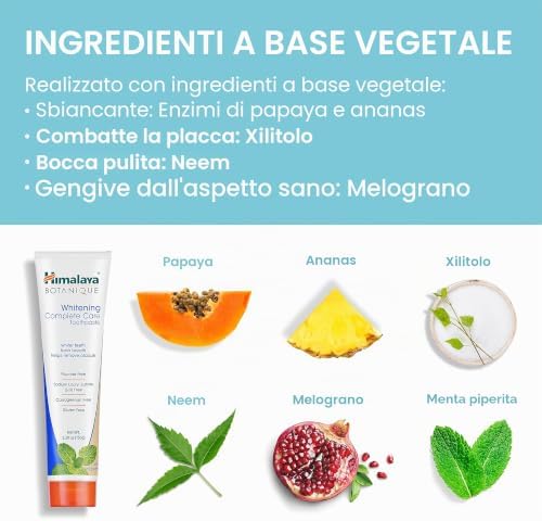 Botanique Whitening simply Peppermint |Prevents germs and improves Oral & Dental health |Strenghtens teeth| All Natural, Fluoride & SLS free | 100% Vegetarian and Vegan Friendly- 150g