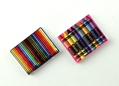 Dollhouse Miniature 1:12 Scale 2 Pc Colored Pens SET G7033