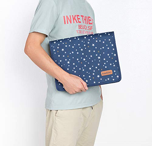 Expanding Files Folder with Cover, 13 Pockets Accordion A4 Documents File Bill Letter Organiser, Plastic Portable Filling Storage with Big Capacity Expandable Wallet Stand