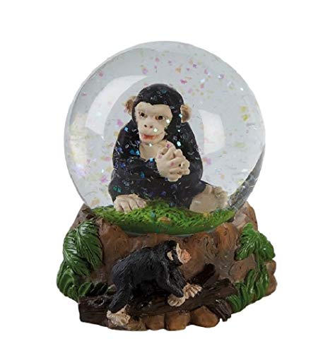 Ravensden Snow Globe Glitter Chimpanzee, 8 cm, Snow Globes Glitter Balls Monkey Animal