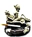 Bellaa 20614 Skull Ashtray Skeleton Couple Love Never Dies Statues Candy Bowl 5 inch