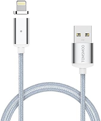 TOMSMOO The 4th Generation Magnetic Charging and Data Cable,Strong Magnetism,Lightning to USB for Iphone Ipod Ipad(Silver)