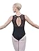 Dance Favourite Black Mesh Back and Droplet Keyhole Cutout Leotard