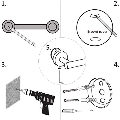 GAPPO Brushed Nickel Bathroom Accessories Stainless Steel Bath Hardware Set Include 12 Inch Hand Towel Bar, Toilet Paper Holder, Robe Towel Hooks