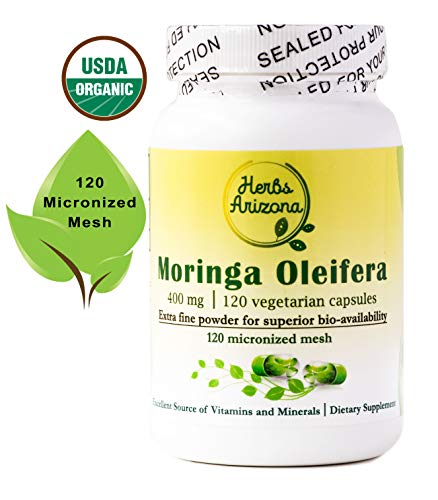 120 Capsules USDA Organic Moringa Oleifera. Ultra-Premium. Provides an All Natural Energy Boost and Multi-Vitamin. A Raw Superfood, Vegan, No GMO and Gluten Free 120 Capsules USDA Organic Moringa Oleifera. Ultra-Premium. Provides an All Natural Energy Boost and Multi-Vitamin. A Raw Superfood, Vegan, No GMO and Gluten Free