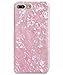 J.west Case Compatible with iPhone 8 Plus / 7 Plus Case, Cute Ultra Thin [Tinfoil Series] Macaron Color Bling Lightweight Soft TPU Case Cover (Pink)