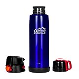 Mountain Source 27oz Thermos Stainless Steel BPA-free Insulated Water Bottle (Blue)