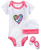Nike Bubble Gum Heart Three-Piece Infant 0-6mo