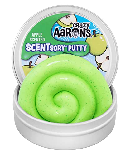 Crazy Aaron's Thinking Putty® - Crisp Apple - Sensory Putty for Kids and Grown ups in a 4" Tin - Creative and Endless Fun, Stress Relief Therapy Toys, Never Dries Out - Made in USA