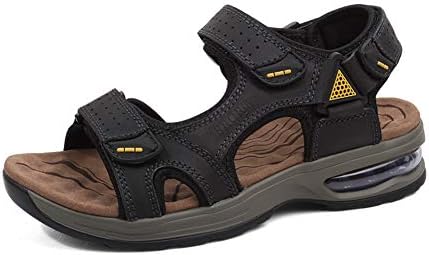Men's Hollow Casual Shoes Earthquake Resistance Air Cushion Non-Slip Beach Shoes Convenient Velcro Lightweight Wear Resistant Sandals