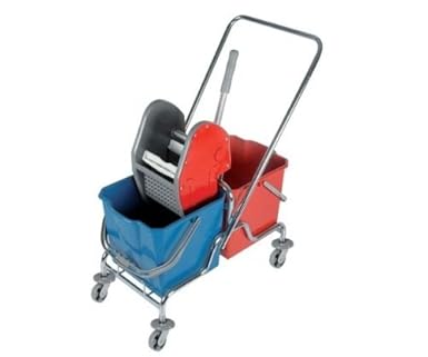 PROFI Doppelfahrwagen Chrom/Wischwagen/Fahreimer/Reinigungswagen