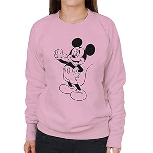 Disney Mickey Mouse Classic Black Sketch damestrui