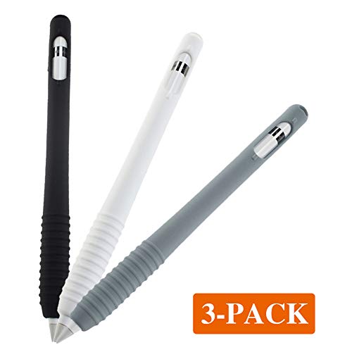 Budesi Protective Case Compatible with Apple Pencil, Soft Silicone Holder Skin Pocket Sleeve Cover Compatible for Apple iPad Pro Pencils Accessories Bundle