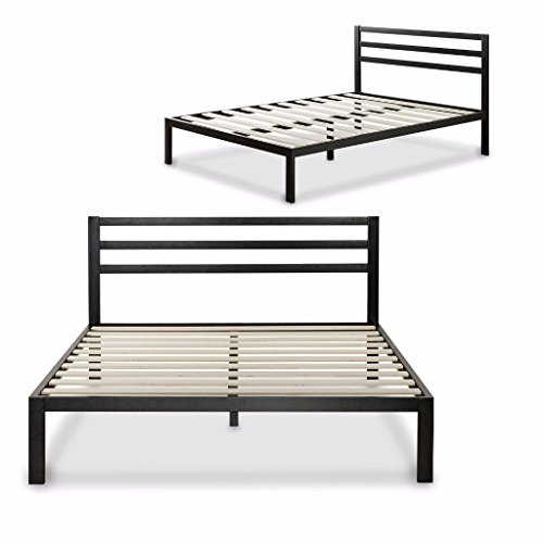 Zinus Modern Studio 14 Inch Platform 3000H Metal Bed Frame/Mattress Foundation/Wooden Slat Support/With Headboard Queen