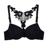 Kobwa(TM) Womens Front Closure Lace Racerback Push Up Bra