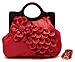 ScarletonRose Pink Wood Handle Handbag H120810 - Red