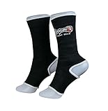 Muay Thai Ankle Support Special Ankle Support Protector Brace Food Guard Protection Boxing Kickboxing Muay Thai Achilles Tendon Support Pain Support Different Colors and Sizes (PAIR) (Black, Medium)