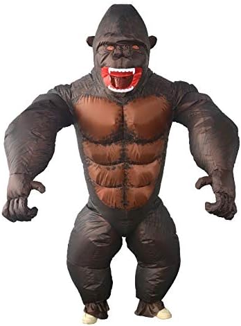 JIEIIFAFH Adult Fancy Dresses Inflatable Gorilla Suit Funny Performance Clothing (Size : Adult)