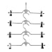 Evelots Metal Non Slip Rubber Coated Pant, Skirt Clip, 4 Set Cascading Hangers