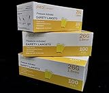 MedtLancet 300pcs Safety Lancets 26Gx1.8mm (3 x 100)