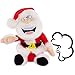 Simply Genius Animated Christmas Character: 8' Stuffed Plush Santa with Sound, Vibrations and Farts, Pull Santa's Finger to Speak, Vibrate and Fart
