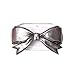 Magcessory Ribbon Bow Magnetic Eyeglass Holder Brooch, Scarf Holder Magnet, Cardigan Closure, Pewter