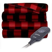 Sunbeam Electric Heated Fleece Throw, 50 x 60, Red/Black Plaid : Amazon.ca:  Home