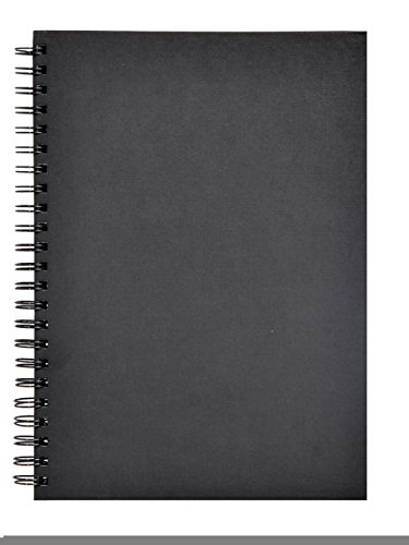 Clairefontaine - Ref 134252C - Goldline Wirebound Pad (64 Ivory Sheets) - A3 Size, 140gsm Paper, Portrait Layout - Black Cover - Suitable for Dry Techniques