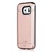 Galaxy S6, Dual-layer Heavy Duty Matte Rugged Protective Cover with Slider ID Credit Card Slot Cash Holder for Samsung Galaxy S6 by Cazle (Rose Gold)