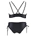 Atallp Women Sexy Bikini Bathing Suit Black Bandge High Elasticity Swimsuit