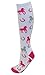Sports Katz Equestrian Socks White/Hot Pink/Gray S/M