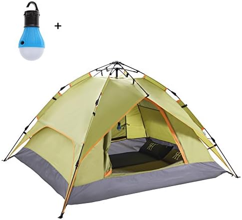 2-3 Person Pop-up Backpacking Tent,Rainbows Houses Double Layer Waterproof Instant Camping Tents for Hiking Outdoor,Automatic Portable Sun Shelter with Carry Bag,Green