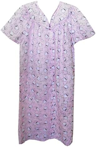 Snap Front Duster Coffee Pink MED