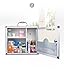 Glosen Wall Mounted and Portable Type 3 Layers Metal Storage Container with Child Safety Lock Household Medicine Cabinet Green (Dark Green)