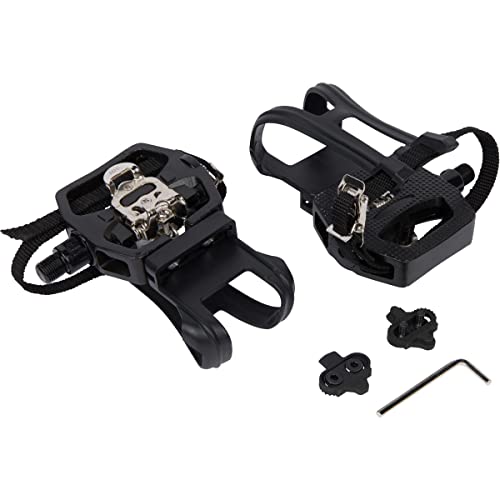 SPD Pedals for Bike with Toe Cages (SPD Cleats Included) 2in1 SPD