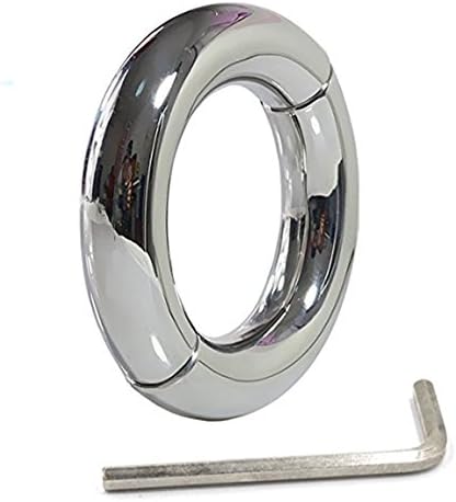 Stainless Steel Hinged Ball Stretcher Weights Delayed Ejaculation Cock Rings Toys