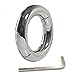 Stainless Steel Hinged Circular Ball Stretcher Weights Delayed Ejaculation Lock Cock Rings Toys (45mm)
