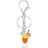ARFUKA Keychain Juice Cup Pendant Keyring Unisex Key Organizer Holder Keyring Birthday Christmas Wedding Valentine's Day for Men and Women