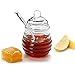 KooK Honey Jar with Dipper, Holds 9oz, Glass, Holder, Container