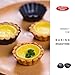 Bakerdream Mini Tart Pans Nonstick Egg Tart Pans Shells Tartlet Mold Sandbakkel Tins Round Tart Tin Muffin Cake Mold (12 pcs)
