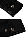 WenVen Men's Fashion Cotton Jackets (Black, US Size L)