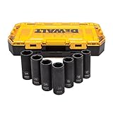 DEWALT Deep Impact Socket Set, 7-Piece, 1/2" Drive