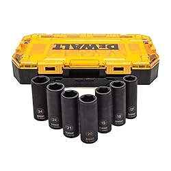 DEWALT Deep Impact Socket Set, 7-Piece, 1/2" Drive