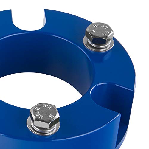 Supreme Suspensions - Toyota Tacoma Leveling Kit 2.5" Front Lift Aircraft Billet Strut Spacers (Blue)
