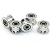 BIQU GT2 3mm Bore Aluminum Toothless Timing Belt Idler Pulley/Double Head for 3D Printer 6mm Width Timing Belt (Pack of 5pcs)