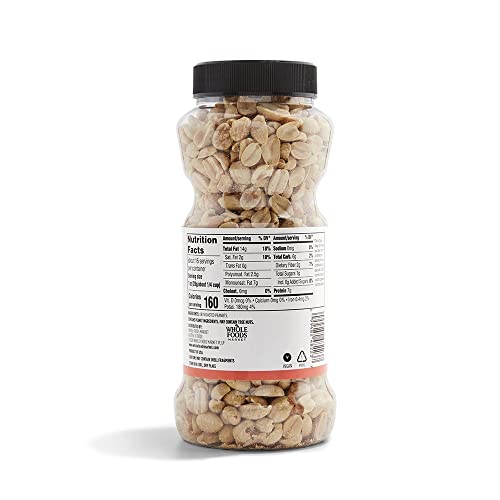 365 BY WHOLE FOODS MARKET, DRY ROASTED AND UNSALTED PEANUTS, 16 OUNCE