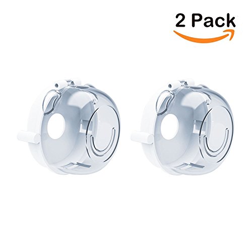Oven & Stove Knob Covers :: Upgraded Version Clear View Easy Set-up Universal Design by Hombae :: Baby Child Toddler Kitchen Safety (2 PCs Set)