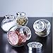 IKEA RAJTAN Spice jar, Glass, Aluminum Color 400.647.02, 1-Pack( 4-Count ), Clear