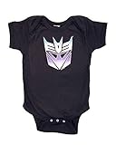 Transformers Decepticon Color Shield Black Onesie Baby Romper (0-6 Months)